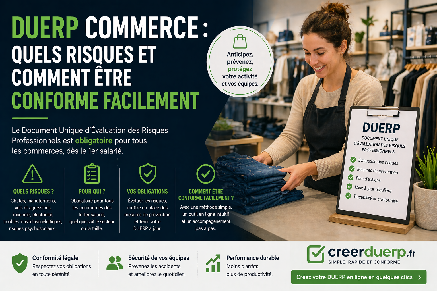 DUERP commerce : quels risques et comment être conforme facilement