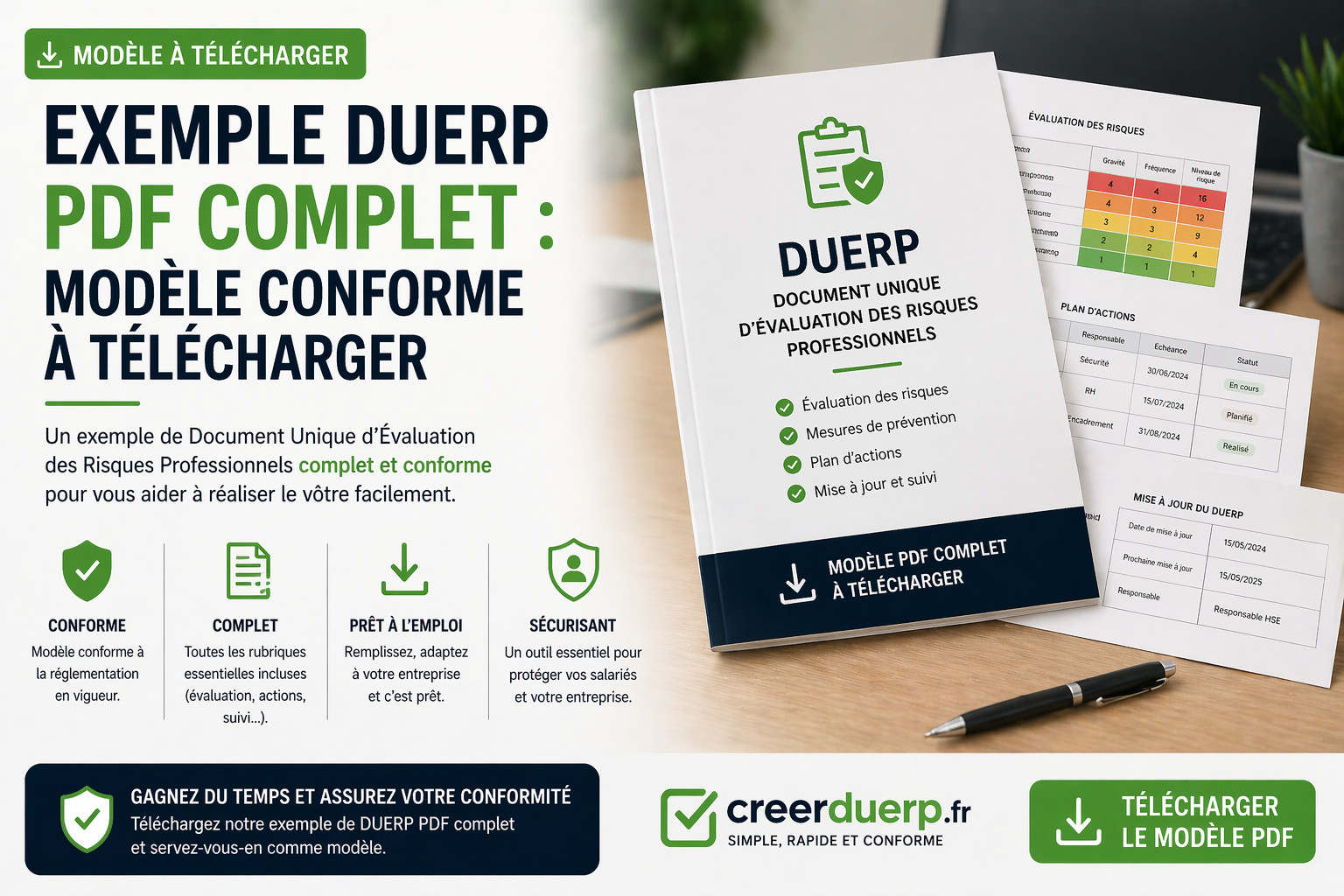 Illustration professionnelle d un DUERP exemple PDF