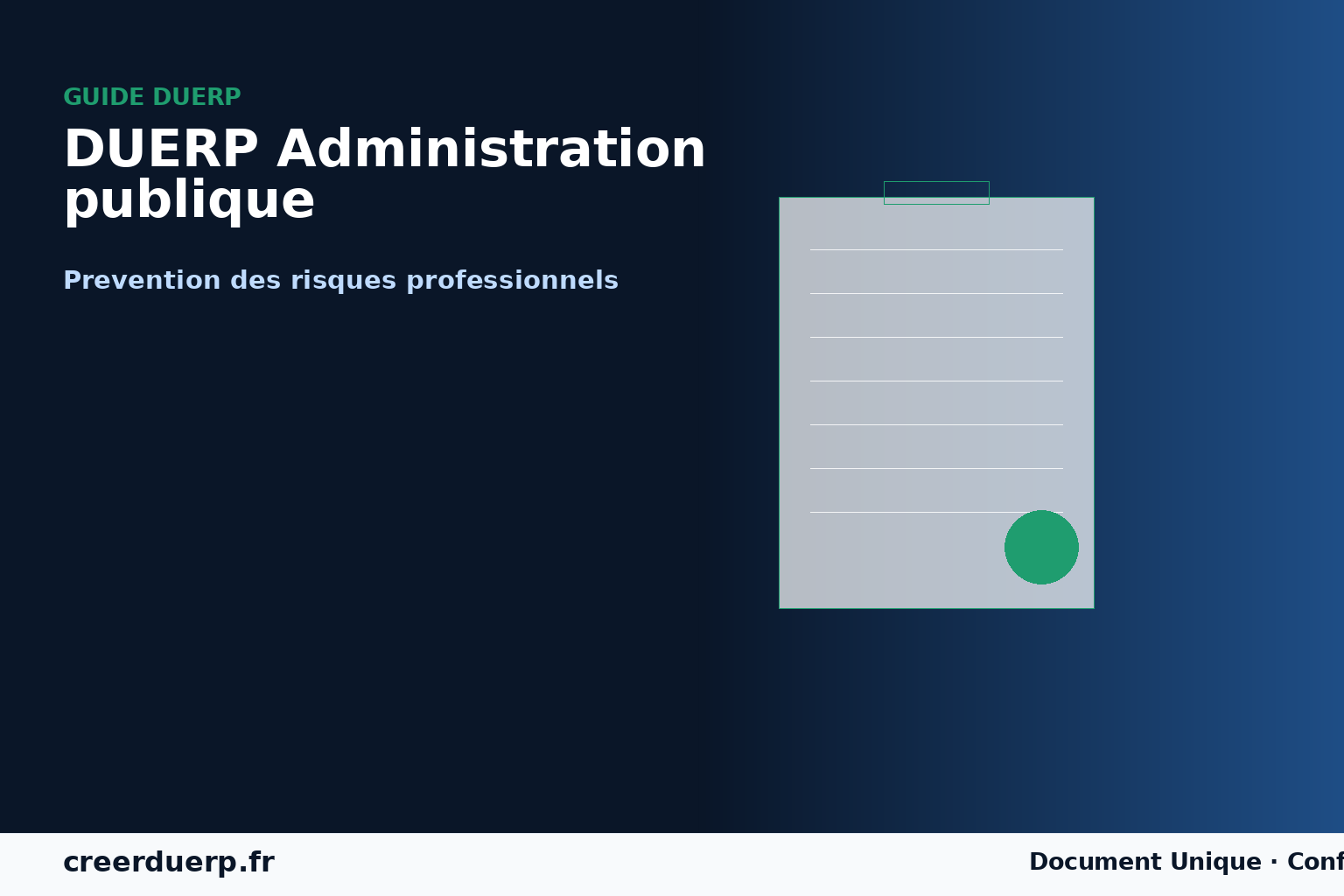 DUERP Administration publique — prevention des risques professionnels