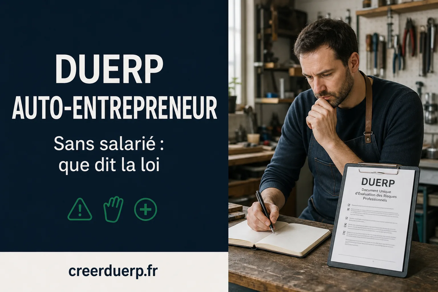 Illustration DUERP duerp auto entrepreneur sans salarie - prevention des risques professionnels