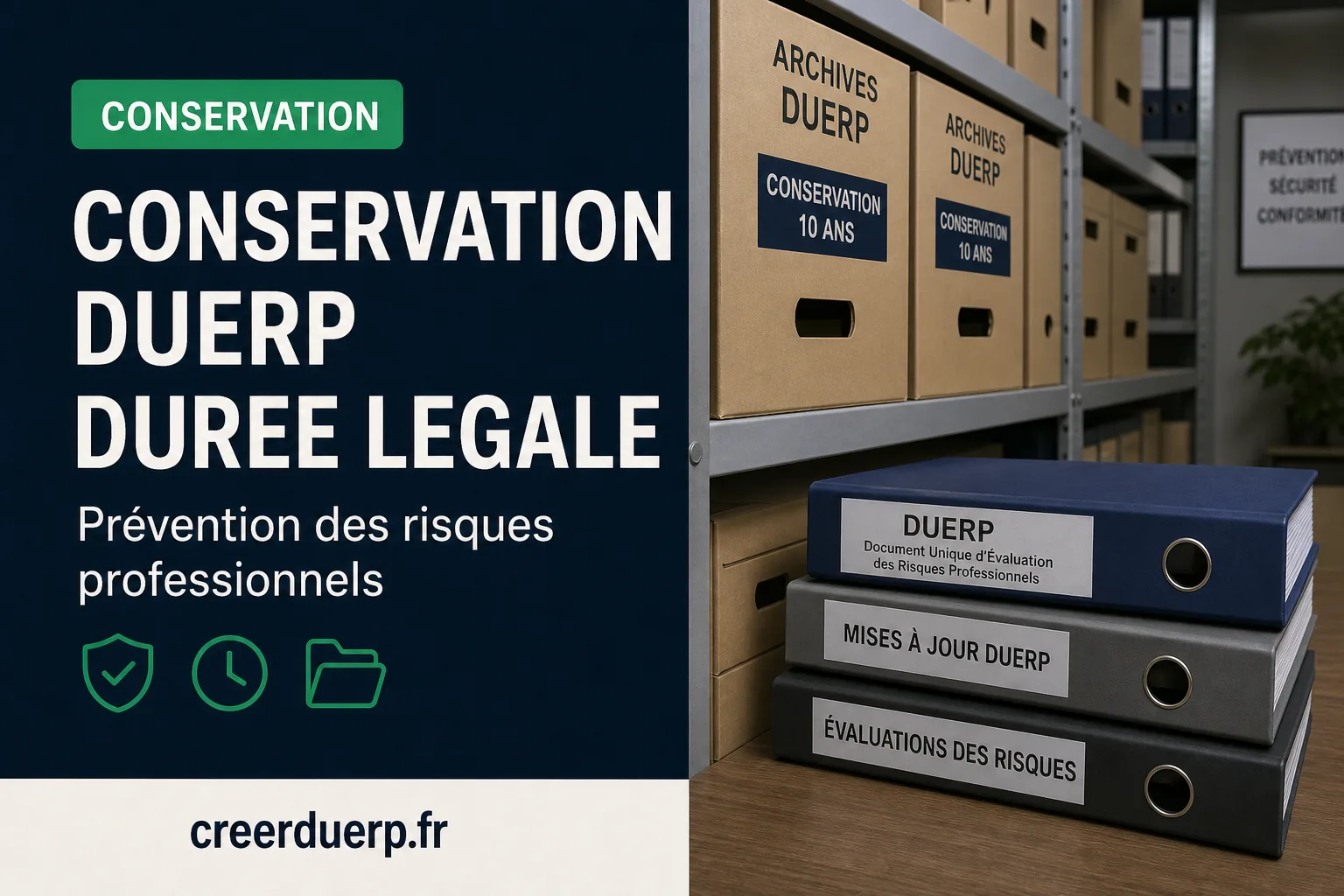 Illustration DUERP conservation duerp duree legale - prevention des risques professionnels