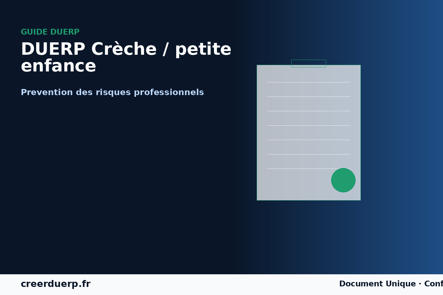 DUERP Crèche / petite enfance — prevention des risques professionnels