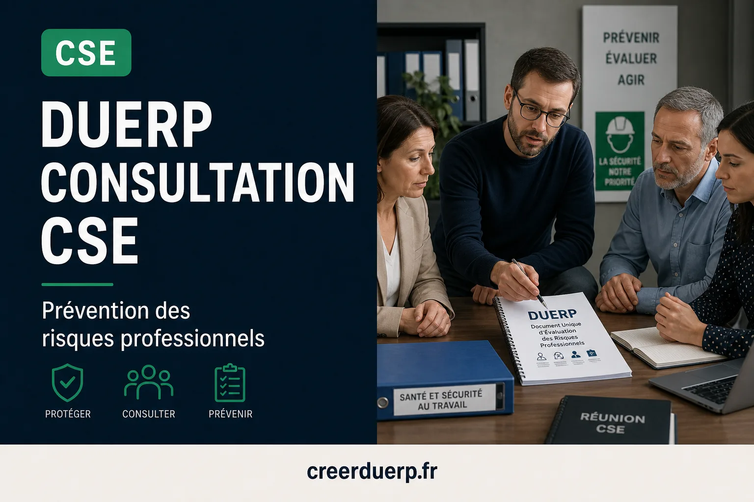 Illustration DUERP duerp consultation cse - prevention des risques professionnels