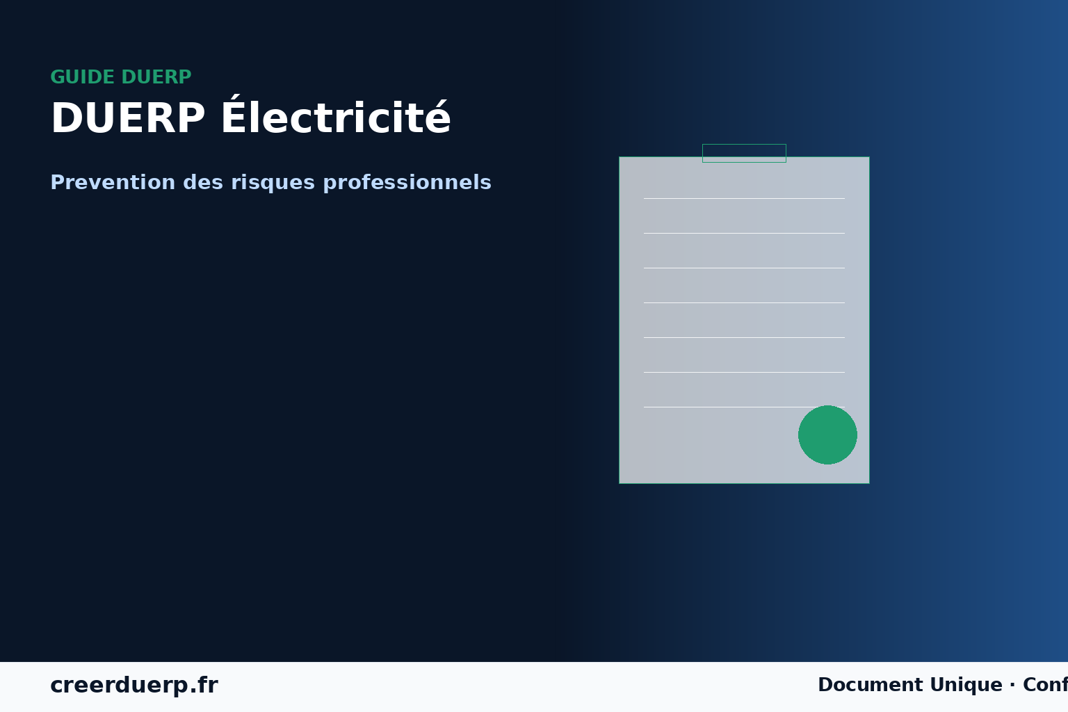 DUERP Électricité — prevention des risques professionnels