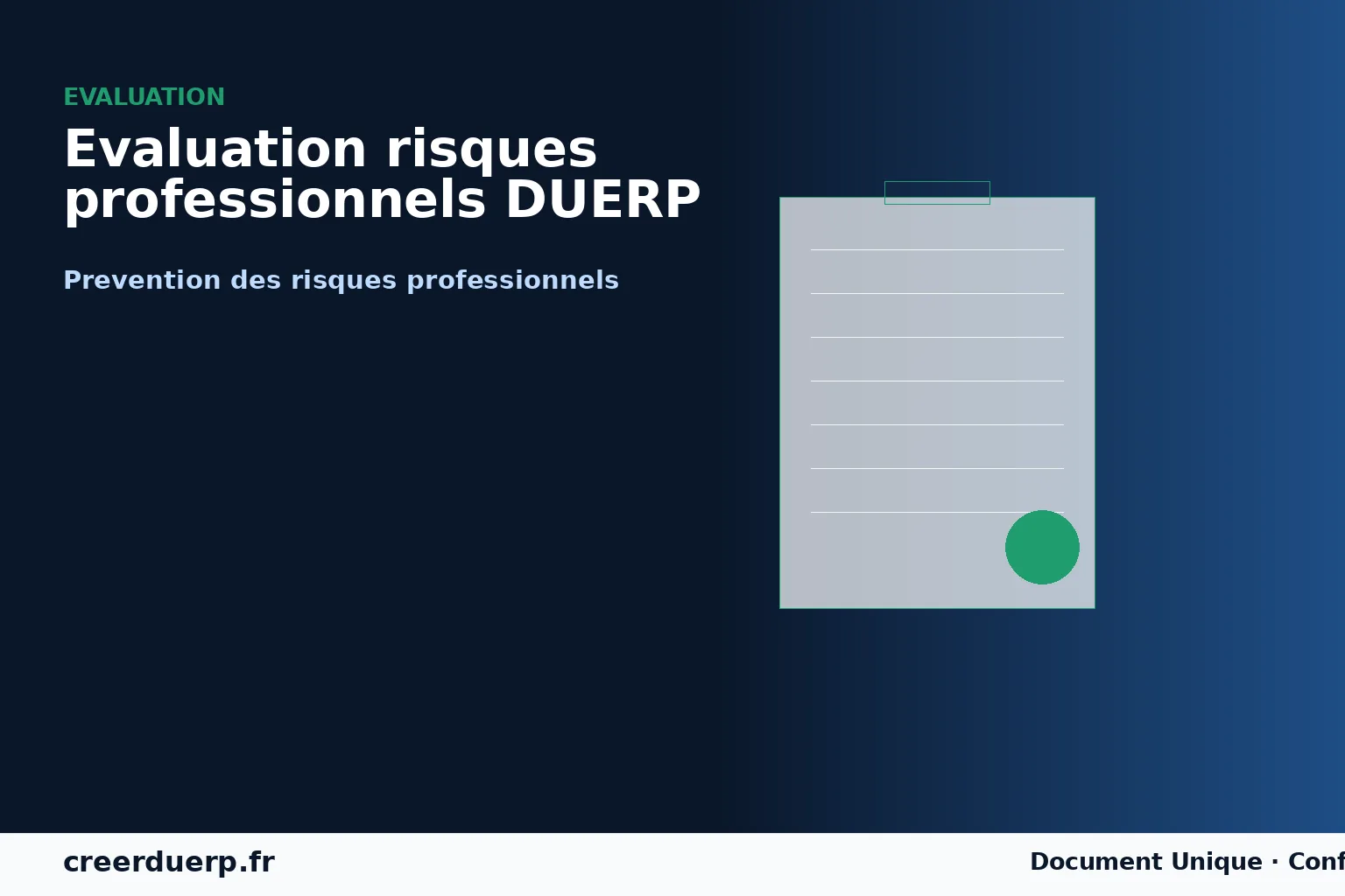 Illustration DUERP evaluation risques professionnels duerp - prevention des risques professionnels