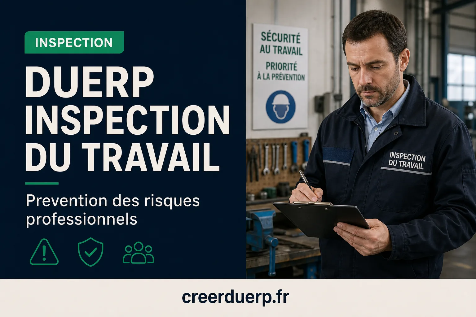 Illustration DUERP duerp inspection du travail controle - prevention des risques professionnels