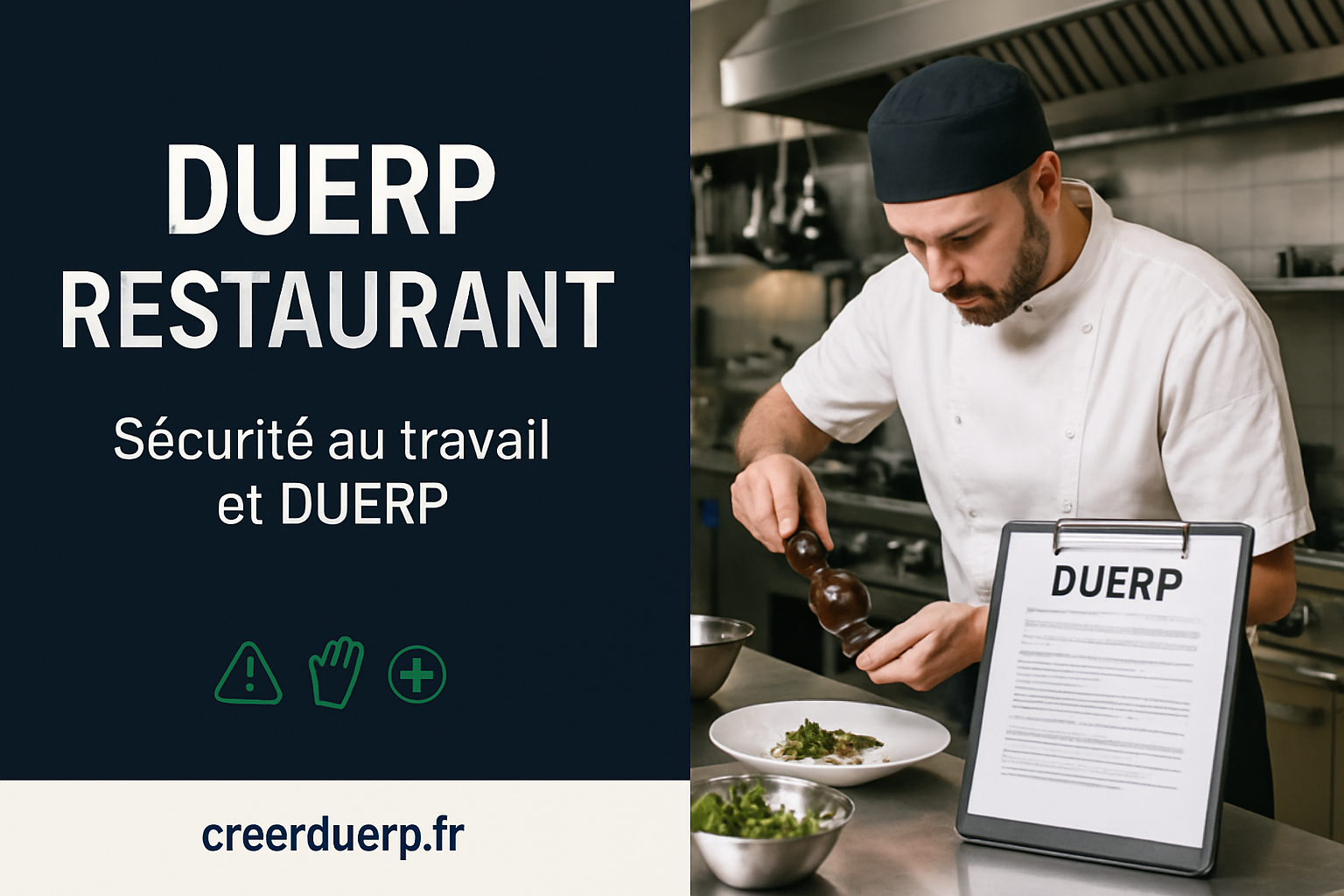 Illustration DUERP DUERP Restaurant - prevention des risques professionnels