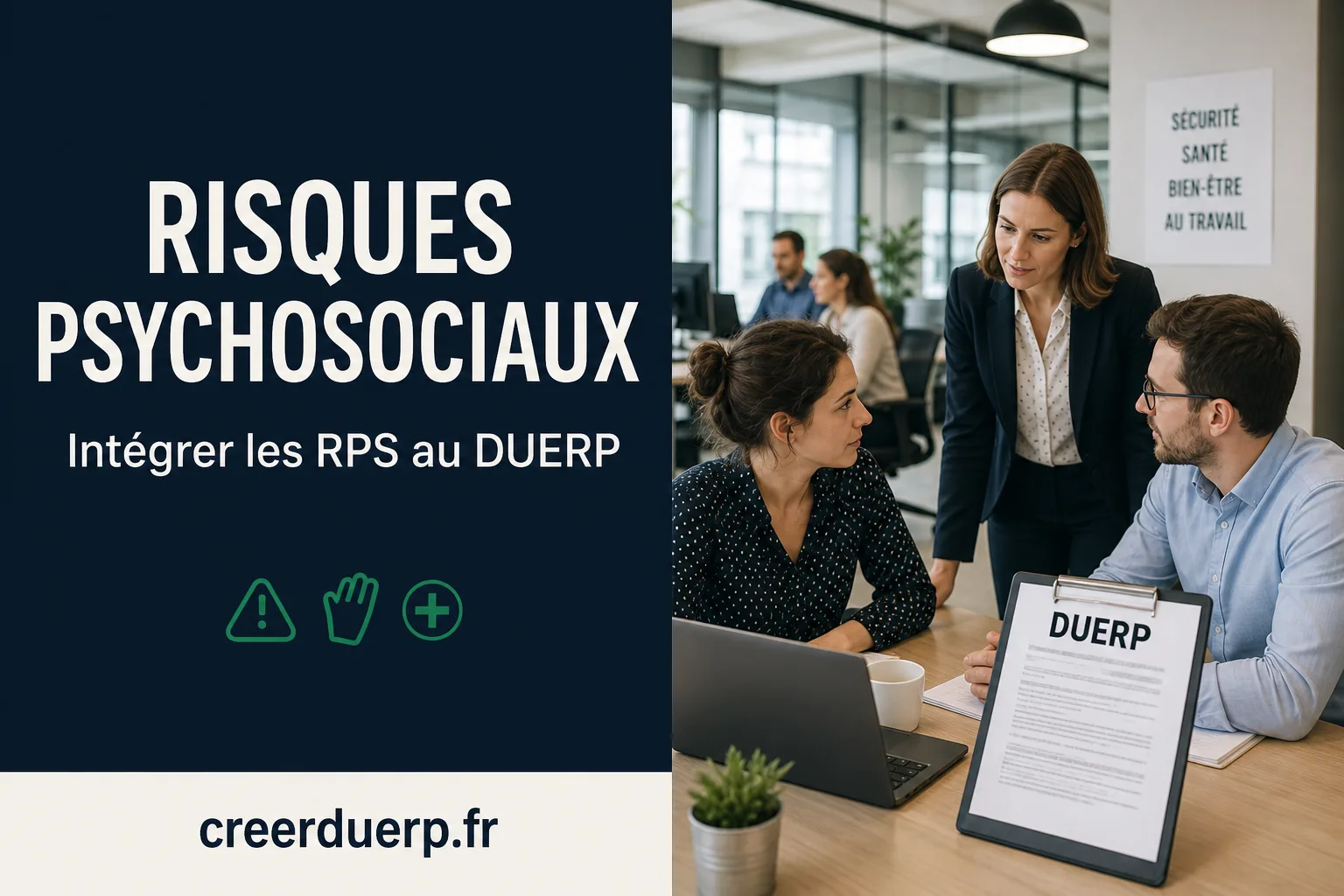 Illustration DUERP duerp risques psychosociaux - prevention des risques professionnels