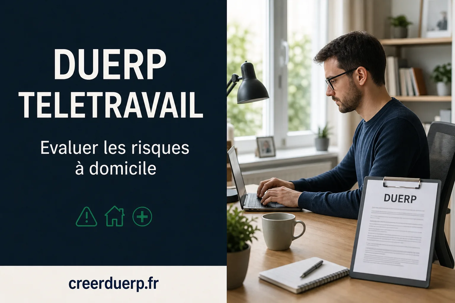 Illustration DUERP duerp teletravail - prevention des risques professionnels