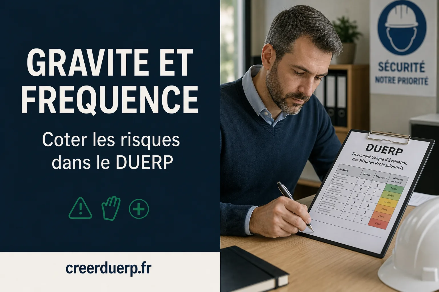 Illustration DUERP grille gravite frequence duerp - prevention des risques professionnels