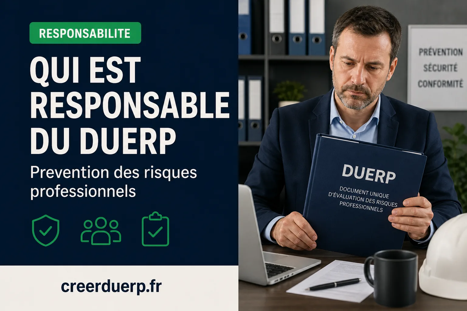 Illustration DUERP qui est responsable du duerp - prevention des risques professionnels